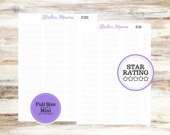 STAR RATING STICKERS - St-1000  ||  Book Rating Sticker || Movie Rating Sticker || Food Rating Sticker
