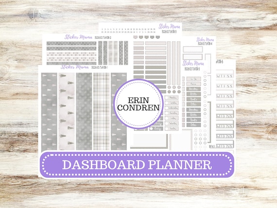 Erin Condren Dashboard Planner Kit 3226 | Muted Frost | 10-26
