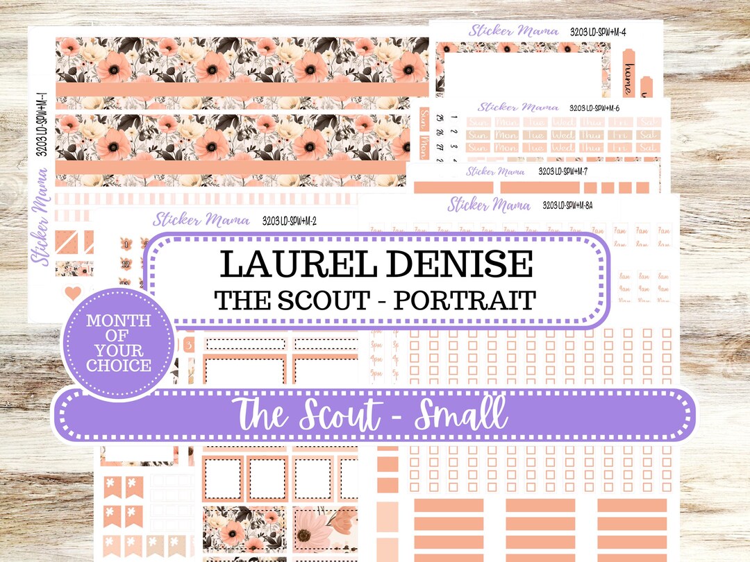 Laurel Denise Small Scout Planner Sticker Kit | Portrait Weekly ...