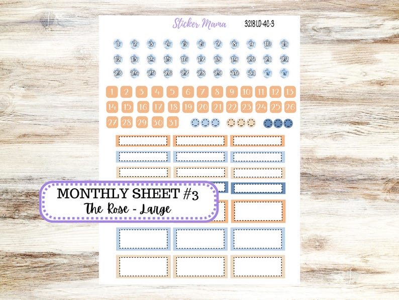 Laurel Denise Large Rose Planner Sticker Kit | 4-COLUMN (formerly ...