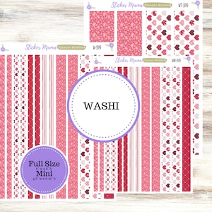 WASHI PLANNER STICKERS || 3119 || Heartfelt Joy || Washi Stickers || Valentines Planner Stickers || February Washi for Planners