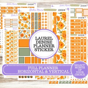 LAUREL DENISE PLANNER Kit #3201 || Laurel Denise Kit || Laurel Denise Stickers || Laurel Denise Horizontal Vertical || Fall Colors