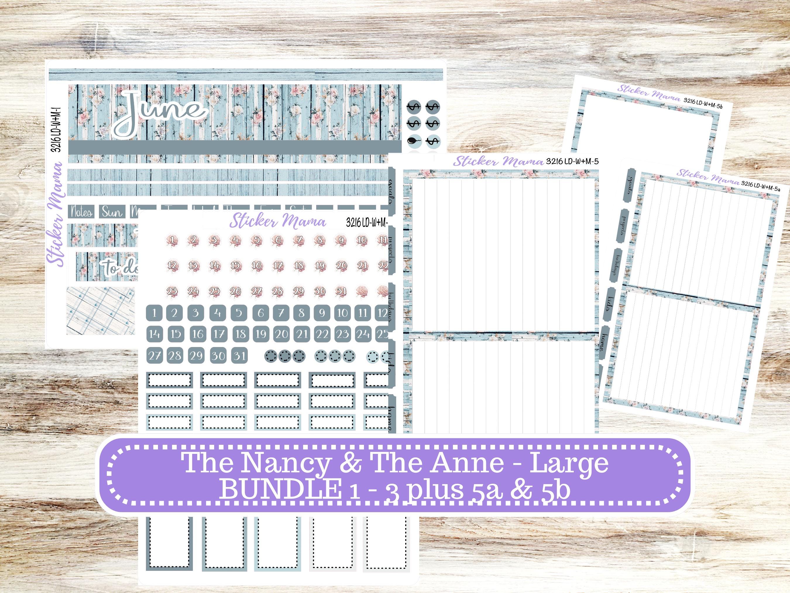 Laurel Denise Large Nancy & Large Anne Planner Sticker Kit | Vertical ...