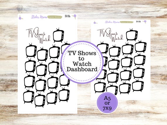 ERIN CONDREN DASHBOARD Db-108 ||  Tv Planner Pages || Full Page Tv Dashboard