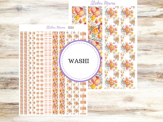 Washi Planner Stickers | Falling Colors 3206