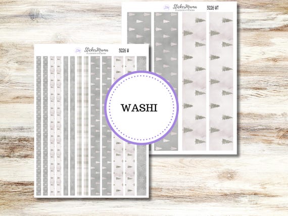 Washi Planner Stickers 3226 | Muted Frost