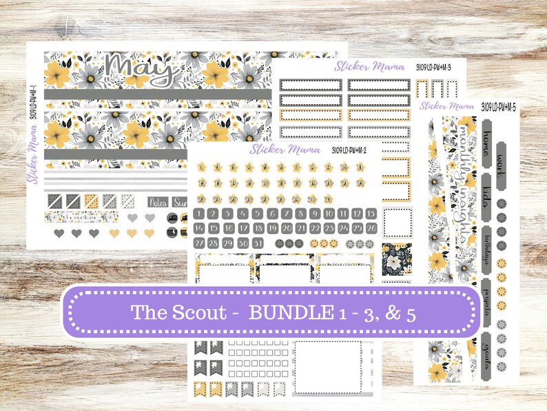 Laurel Denise Large Scout Planner Sticker Kit | Portrait Weekly ...