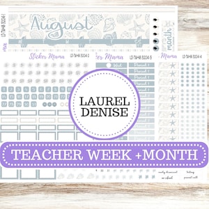 LAUREL DENISE TEACHER Week + Month Planner Kit #3204 || Coastal Charm ||Laurel Denise Kit || Laurel Denise Teacher Planner || May 25