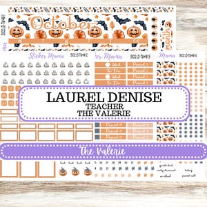 LD &quot;The Valerie&quot; || TEACHER Week + Month Planner Kit #3102 || Pumpkin Town ||Laurel Denise Kit || Laurel Denise Teacher Planner || June 25