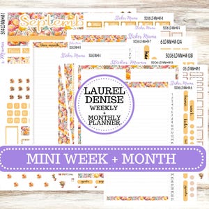 LAUREL DENISE MINI Week + Month Planner Kit #3206 || Laurel Denise Horizontal Vertical Kits || September Falling Colors || June 25