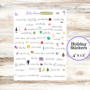 HOLIDAY STICKERS I-106 - Holiday Planner Sticker - Icon Planner Sticker