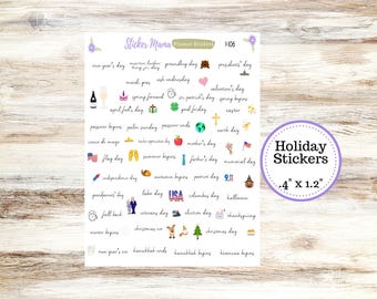 HOLIDAY STICKERS I-106 - Holiday Planner Sticker - Icon Planner Sticker