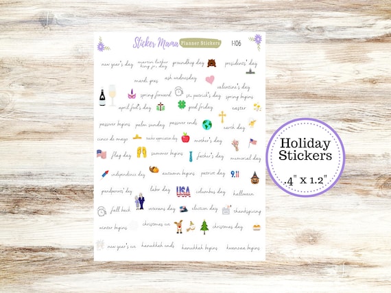 HOLIDAY STICKERS I-106 - Holiday Planner Sticker - Icon Planner Sticker