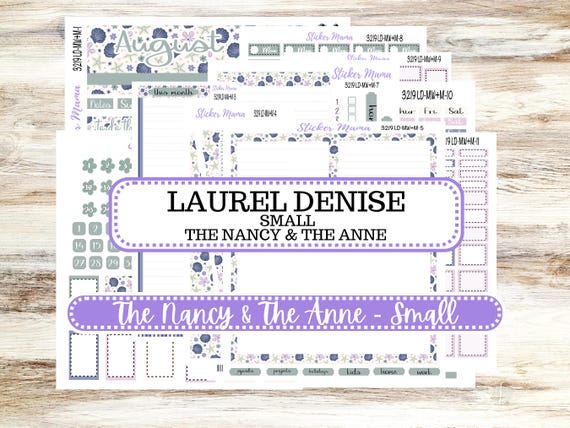 Laurel Denise Small Anne and Nancy Planner Sticker Kit | August 3219 Tropical Trinkets | 5-26