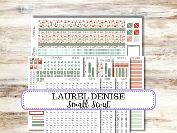 Laurel Denise Small Scout Planner Sticker Kit 3117 | December Jolly Jewels | 9-26