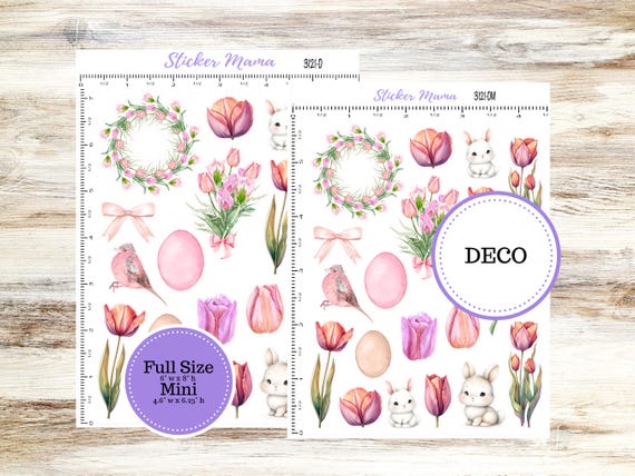 DECO-3121 || Easter Petals Deco || PLANNER STICKERS || Deco Stickers ||  Deco || April