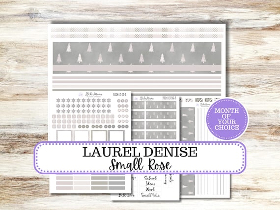 Laurel Denise Small Rose Planner Sticker Kit | 3226 Muted Frost | Choose your own Month | Redesigned 9-26