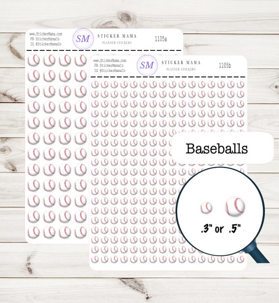BASEBALL PLANNER Stickers SS-1105 baseball sticker kit stickers for baseball sports stickers baseball games baseball practice