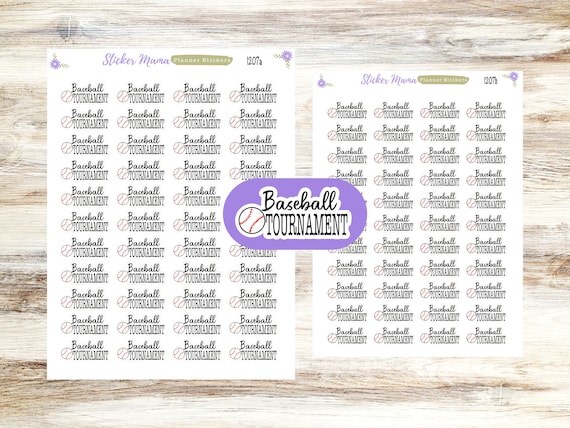 BASEBALL TOURNAMENT Stickers || SS-1207 ||