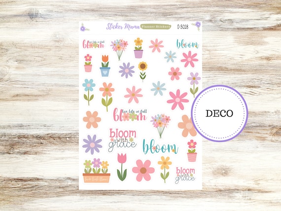 DECO-3028 || Spring Deco   || PLANNER STICKERS || Spring Stickers ||