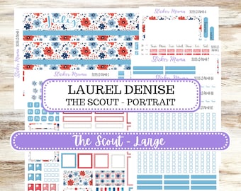Laurel Denise Large Scout Planner Sticker Kit | Portrait Weekly + Monthly | July 3035 American Dream | 4-26