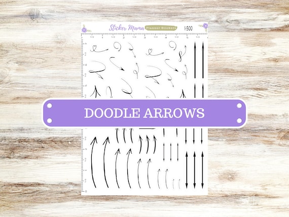 ARROW DOODLE PLANNER Stickers I-500 || Arrow Stickers || Arrow Planner Stickers