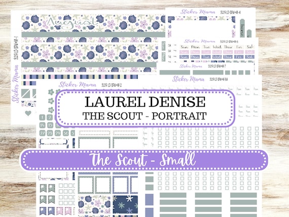 Laurel Denise Small Scout Planner Sticker Kit | Portrait Weekly + Monthly | August Tropical Trinkets 3219 | 5-26
