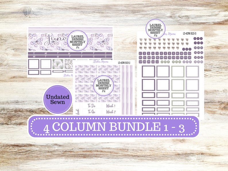 LAUREL DENISE 4 COLUMN Mini (formerly the Project Mini) Size Planner ...