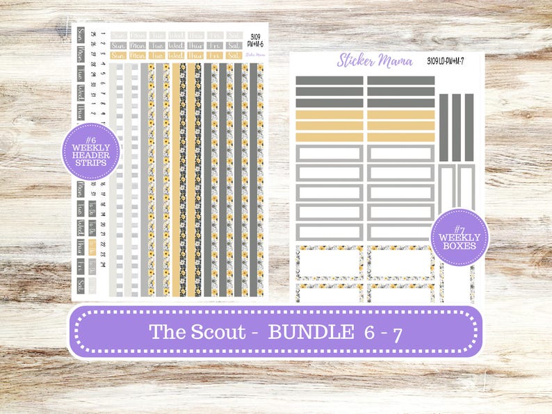 Laurel Denise Large Scout Planner Sticker Kit | Portrait Weekly ...