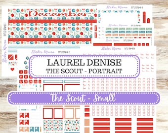 Laurel Denise Small Scout Planner Sticker Kit | Portrait Weekly + Monthly | December #3117 | 10-25