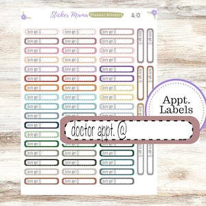 AL-101 || DOCTOR APPOINTMENT Labels || Planner Stickers || Labels Sticker || Doctor Appointment Stickers