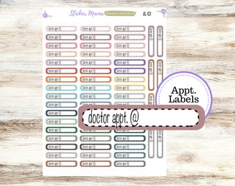 AL-101 || DOCTOR APPOINTMENT Labels || Planner Stickers || Labels Sticker || Doctor Appointment Stickers