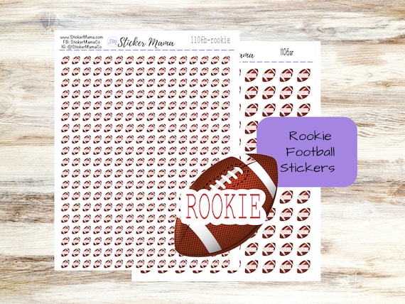ROOKIE FOOTBALL Stickers SS-1106r football sticker kit Stickers for football sports Stickers football games football practice