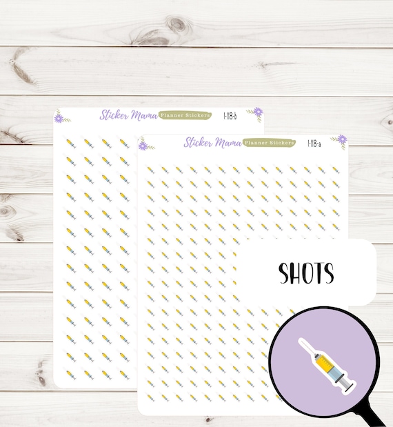 I-118 MEDICAL SHOTS PLANNER Stickers || Shots Stickers || Medical Shots Stickers || Health Care Stickers