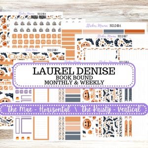 LD BOOK-BOUND Planner Kit #3102 || The Mae || The Kristy || Pumpkin Town ||October Laurel Denise Sticker Kit ||  Aug 25