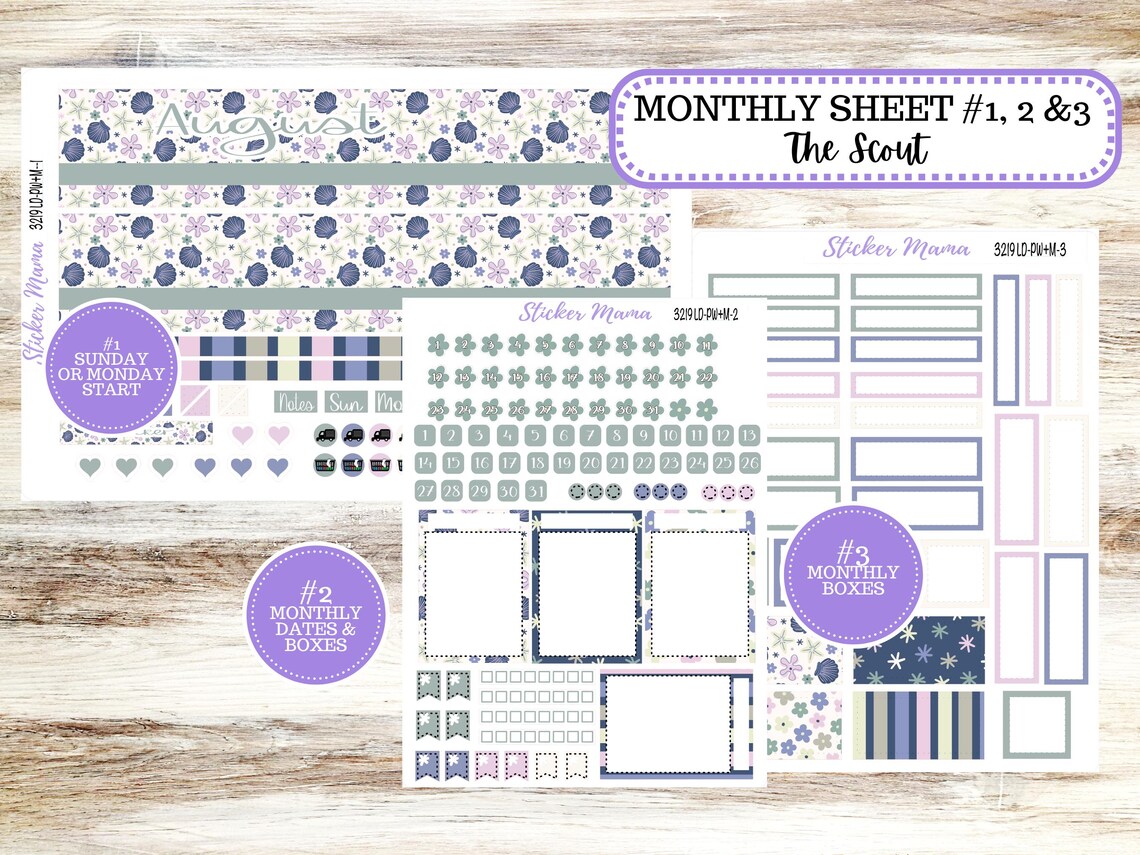 Laurel Denise Large Scout Planner Sticker Kit | Portrait Weekly ...