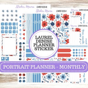 LAUREL DENISE PORTRAIT July Planner Kit #3035 || American Dream || Laurel Denise Kit || Laurel Denise Stickers || March 25