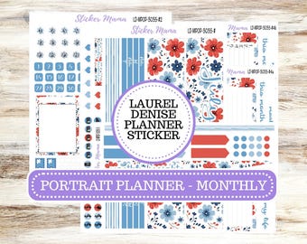 LAUREL DENISE PORTRAIT July Planner Kit #3035 || American Dream || Laurel Denise Kit || Laurel Denise Stickers || March 25