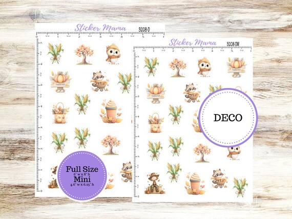 DECO-3208 || Fall Fields Deco || PLANNER STICKERS || Fall Stickers ||