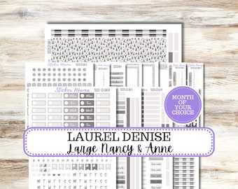 Laurel Denise Large Nancy & Anne Planner Sticker Kit 3225 | Sleek Season Month of Choice | 9-26