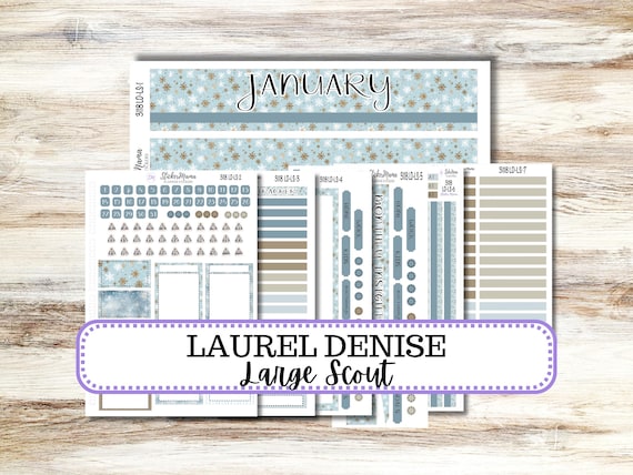 Laurel Denise Large Scout Planner Sticker Kit 3118 | January Arctic Frost | 10-26