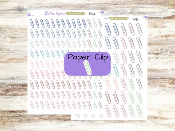 I-142 PAPER CLIP PLANNER Stickers || Paper Clip Stickers || Paperclip Stickers || Planner Icons