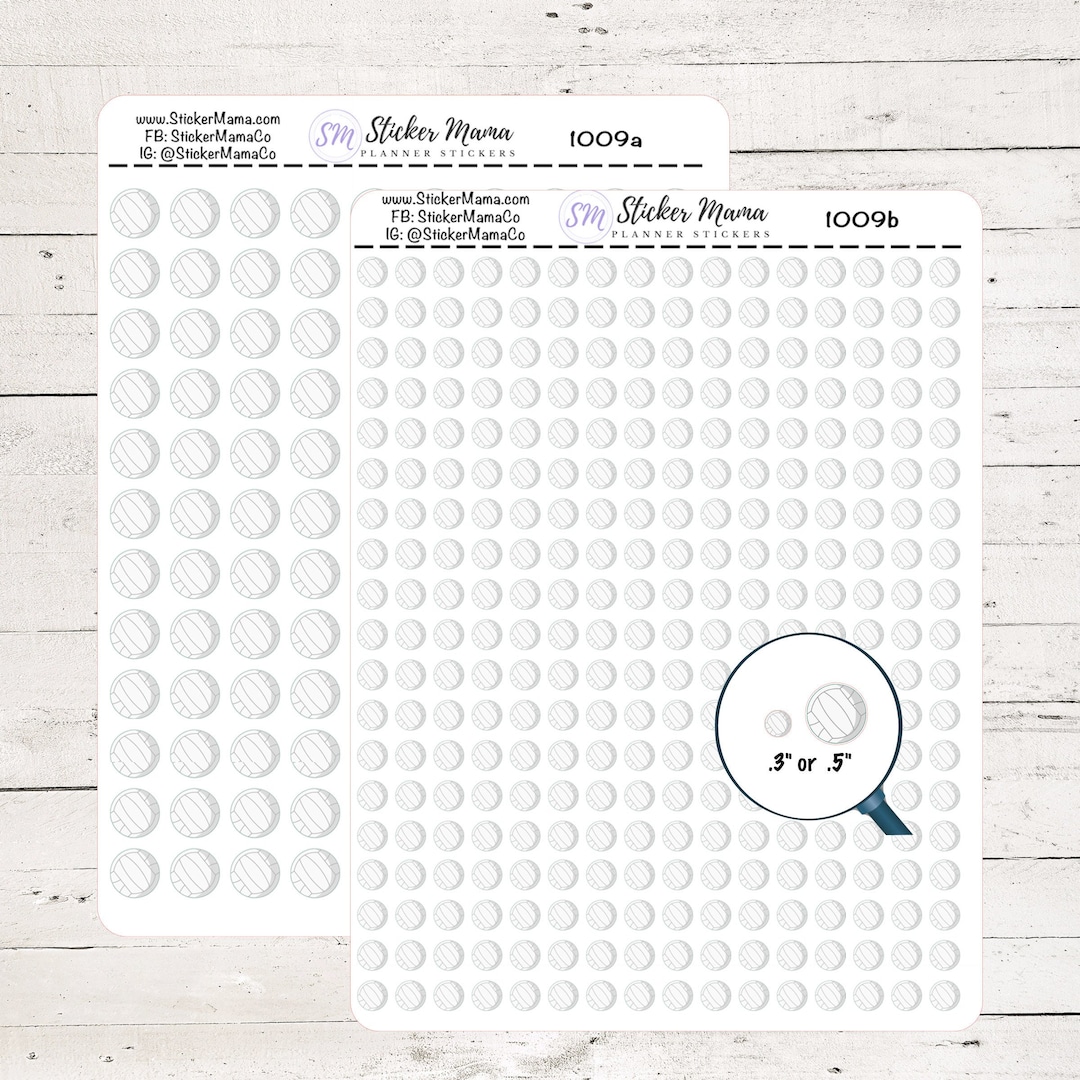 1009 VOLLEYBALL Planner Stickers Sports Stickers - Etsy