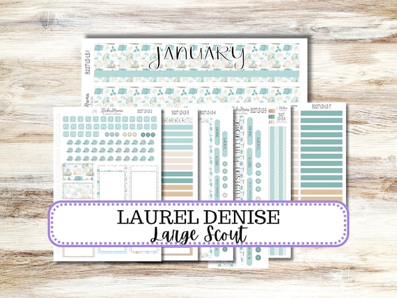 Laurel Denise Large Scout Planner Sticker Kit 3227 | January Cozy Winter | 10-26