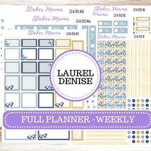 LAUREL DENISE WEEKLY Planner Kit #3112 || Laurel Denise Kit || Ld Stickers || Laurel Denise Horizontal Vertical || Butterfly Bliss