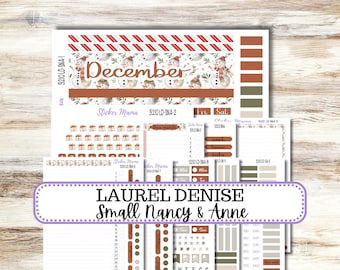Laurel Denise Small Anne and Nancy Planner Sticker Kit 3210 | December Frosty Friends | 9-26