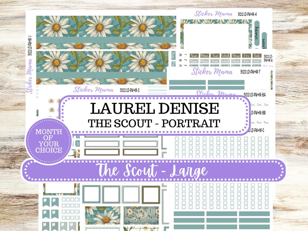 Laurel Denise Large Scout Planner Sticker Kit | Portrait Weekly ...