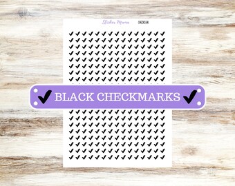 Checkmarks | Planner Stickers | Black Checks