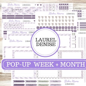 LD POP-UP Week+Month Planner Kit #31223 || Lavender Lust || Laurel Denise Kit || Laurel Denise Stickers || April 25