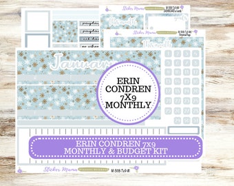 ERIN CONDREN Monthly Kit-3118 || 7X9 ||  Arctic Frost Monthly  - 7x9 EC November Monthly Kit -  Monthly Planner Kits -  Monthly Budget
